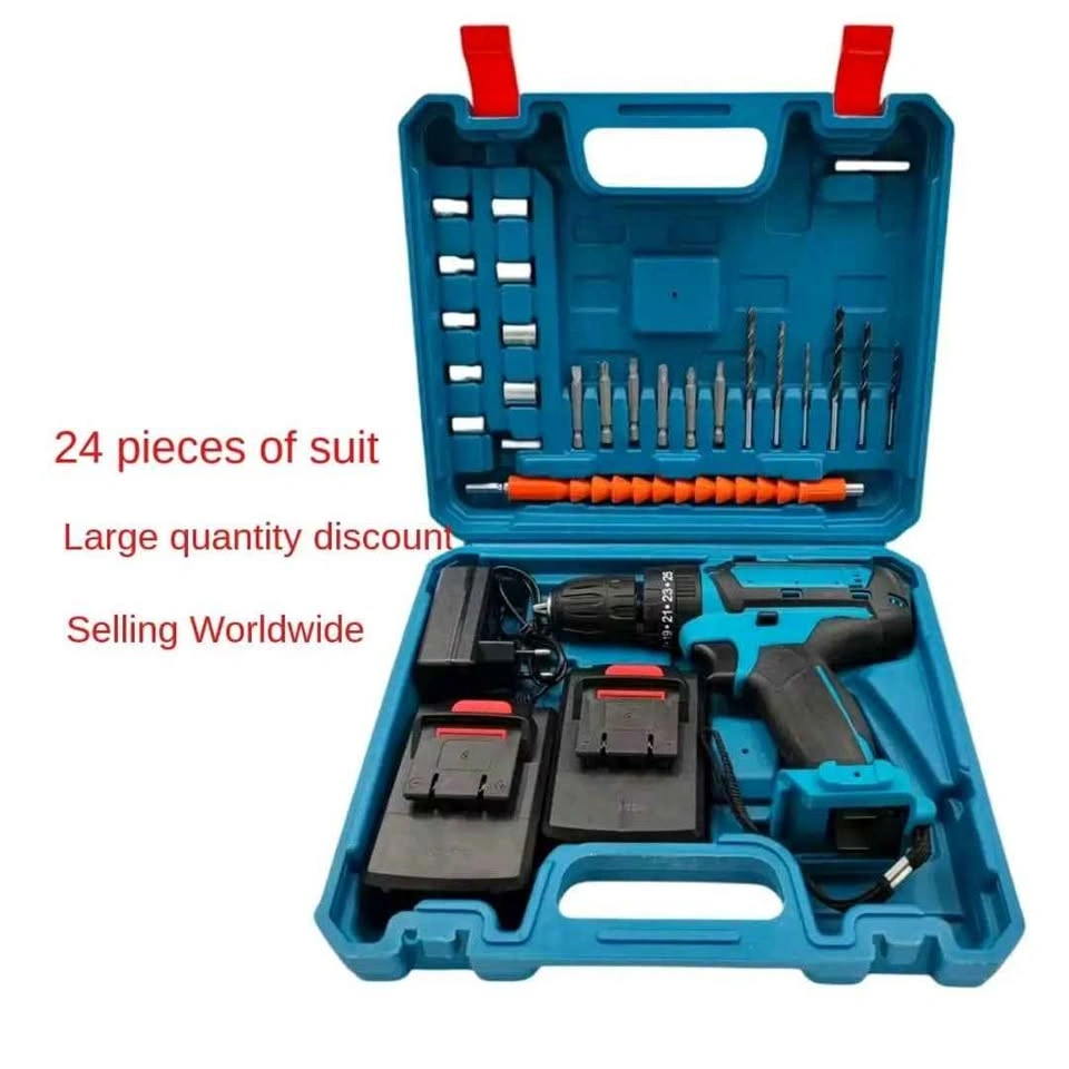 Perceuse Visseuse Sans Fil 21V – Kit Complet 24 Pièces avec 2 Batteries – Image 4