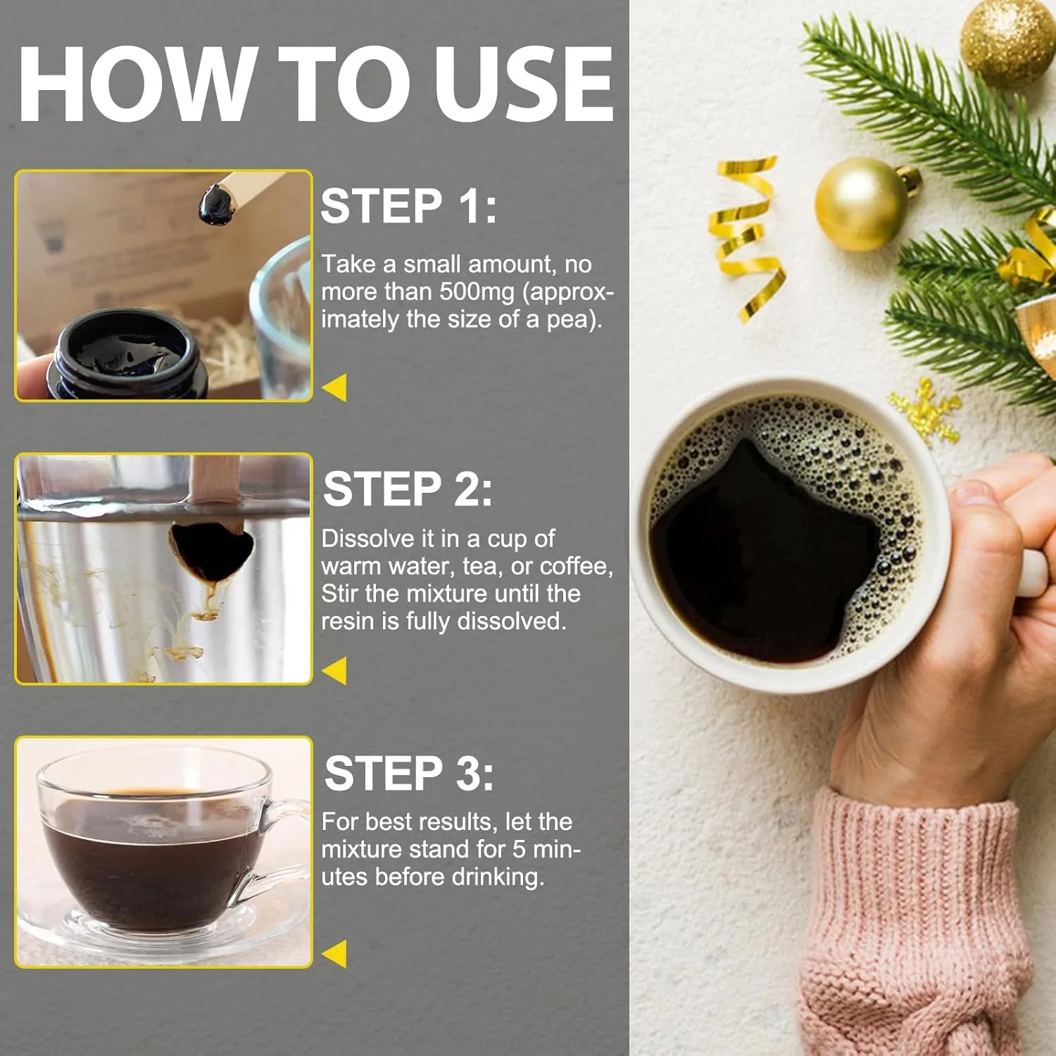 Shilajit Résine Pure 800mg – Minéraux Naturels | Acential Labs – Image 3